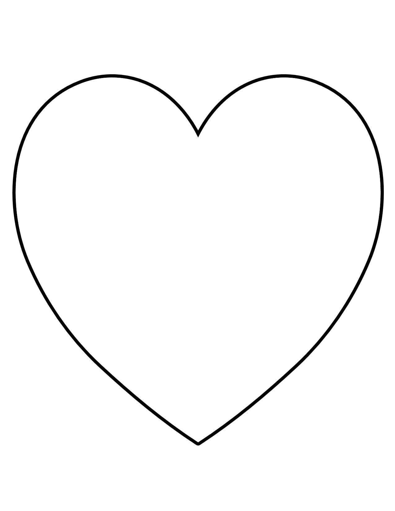 Printable Heart Shape Template ClipArt Best