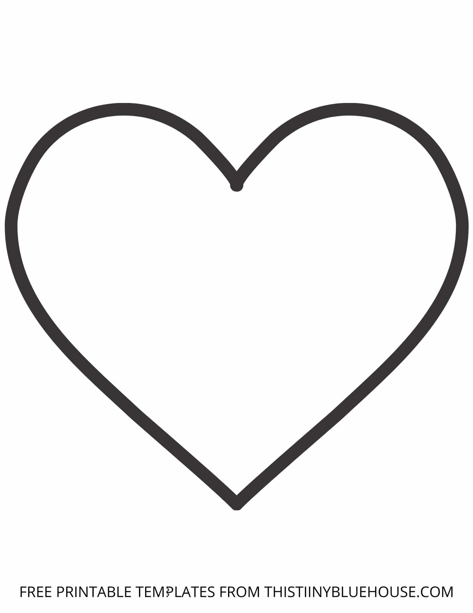 Printable Heart Template small Medium Large This Tiny Blue House