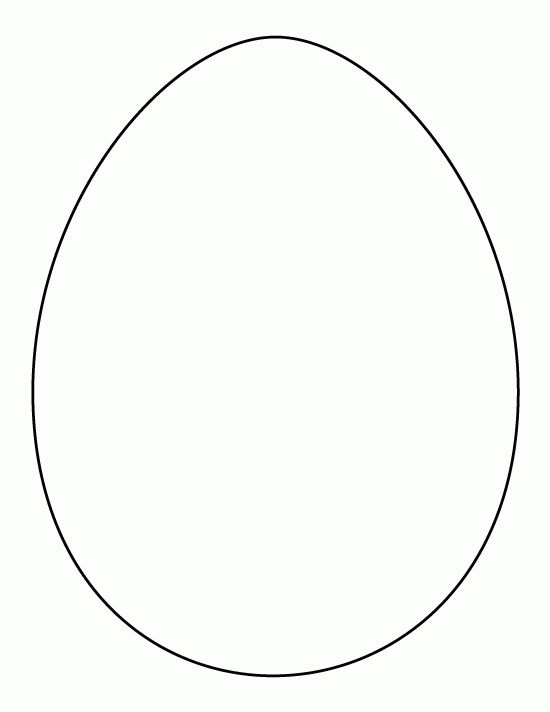 Printable Large Egg Template