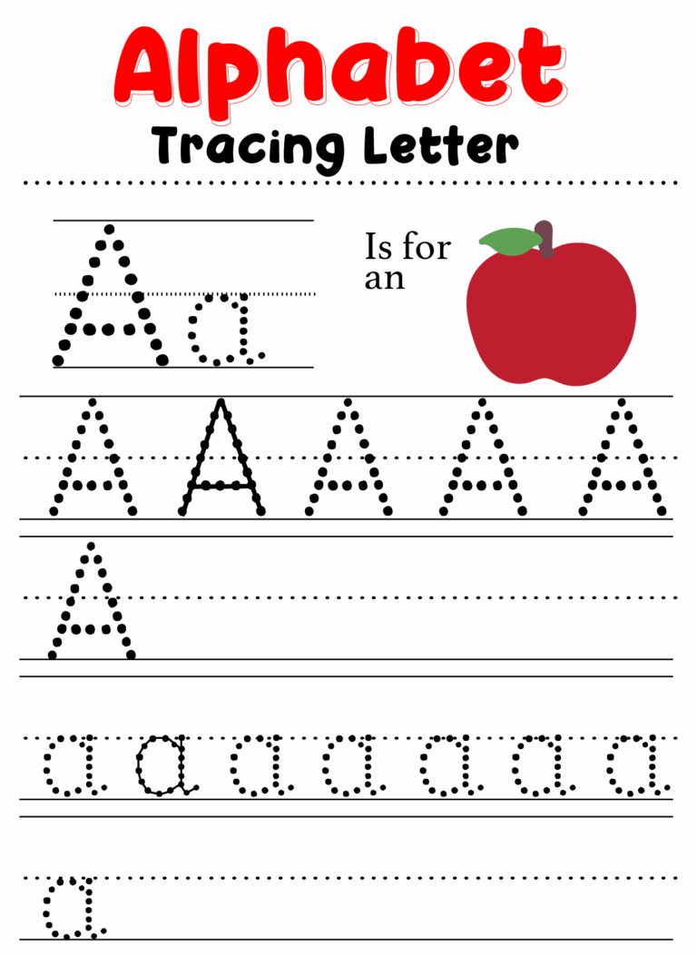 Printable Letter A Worksheets