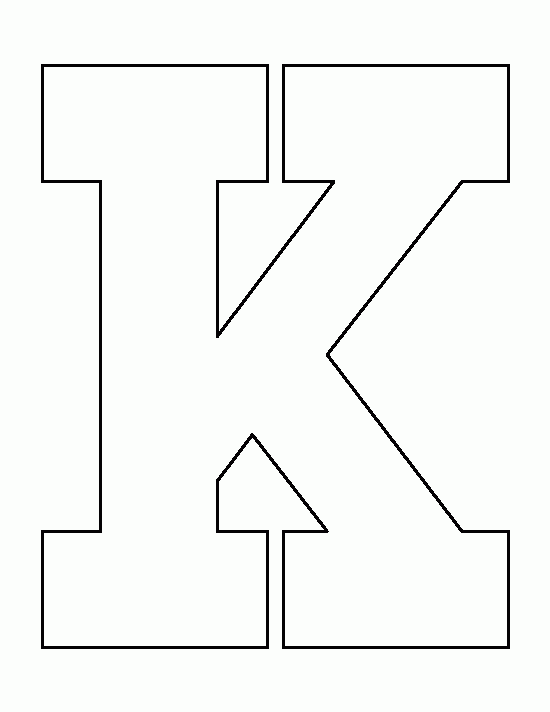 Printable Letter K Template