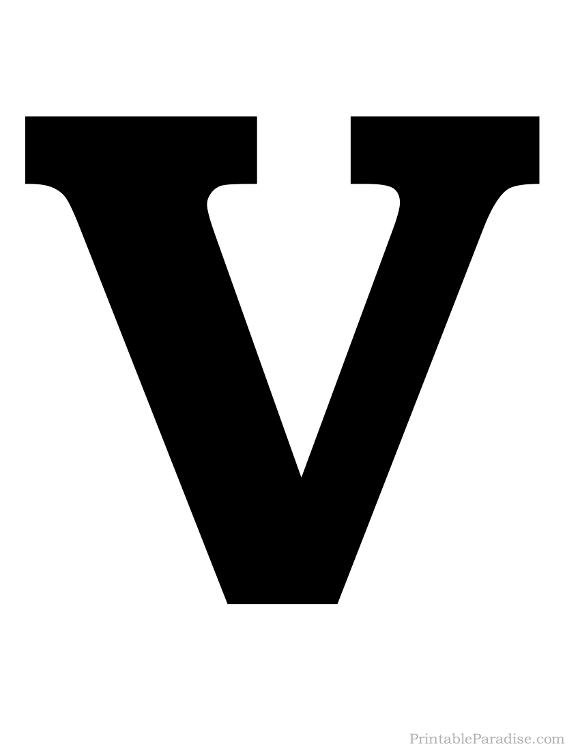 Printable Letter V Paringin st2