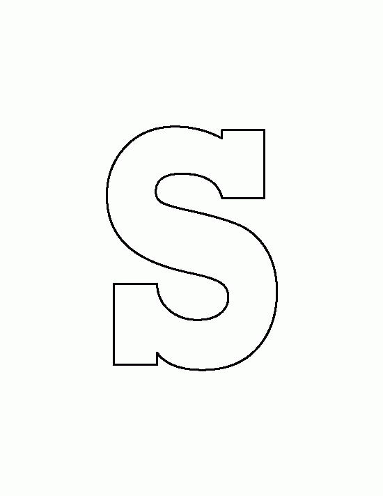 Printable Lowercase Letter S Template