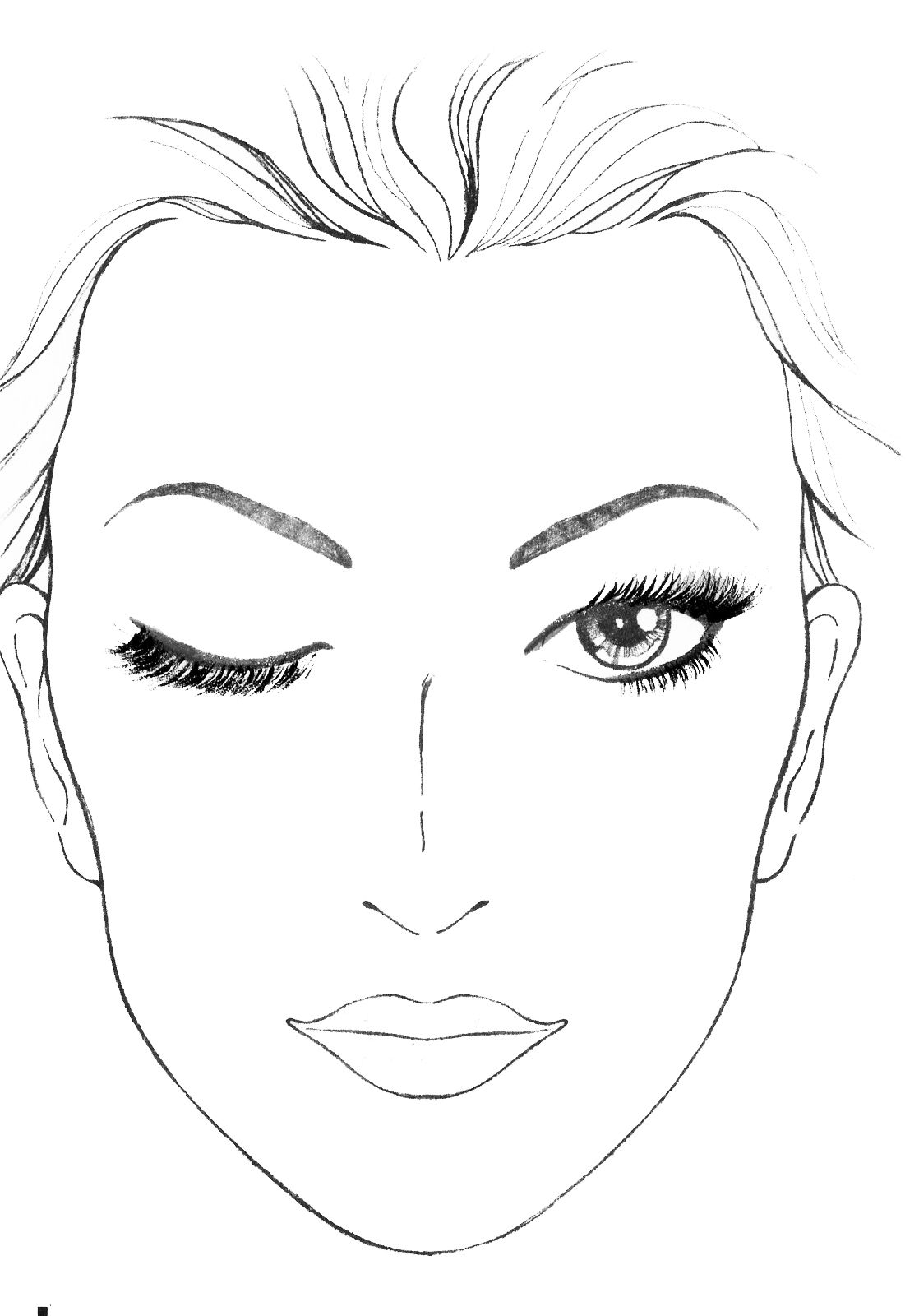 Printable Makeup Artist Face Chart Customize And Print