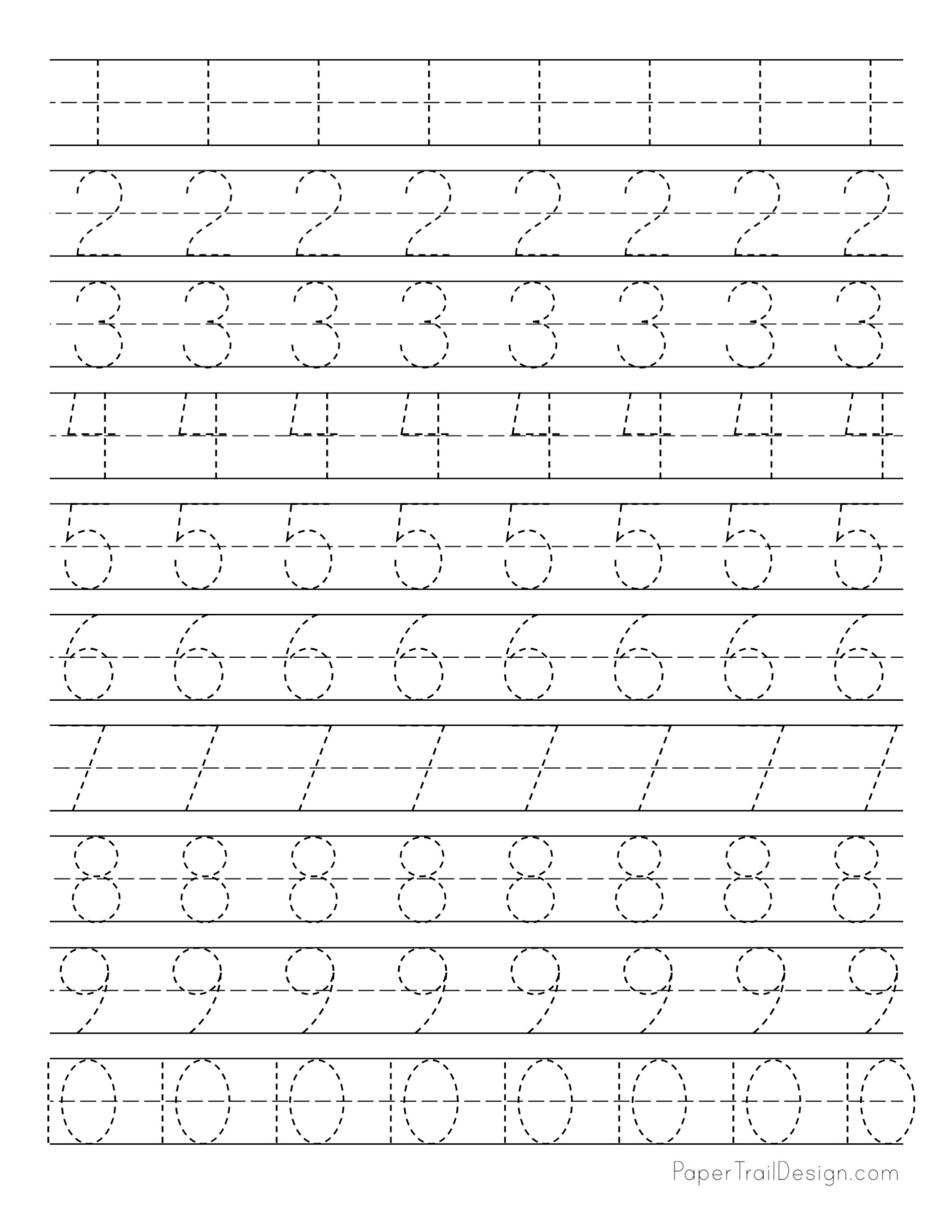 Printable Number Writing Practice
