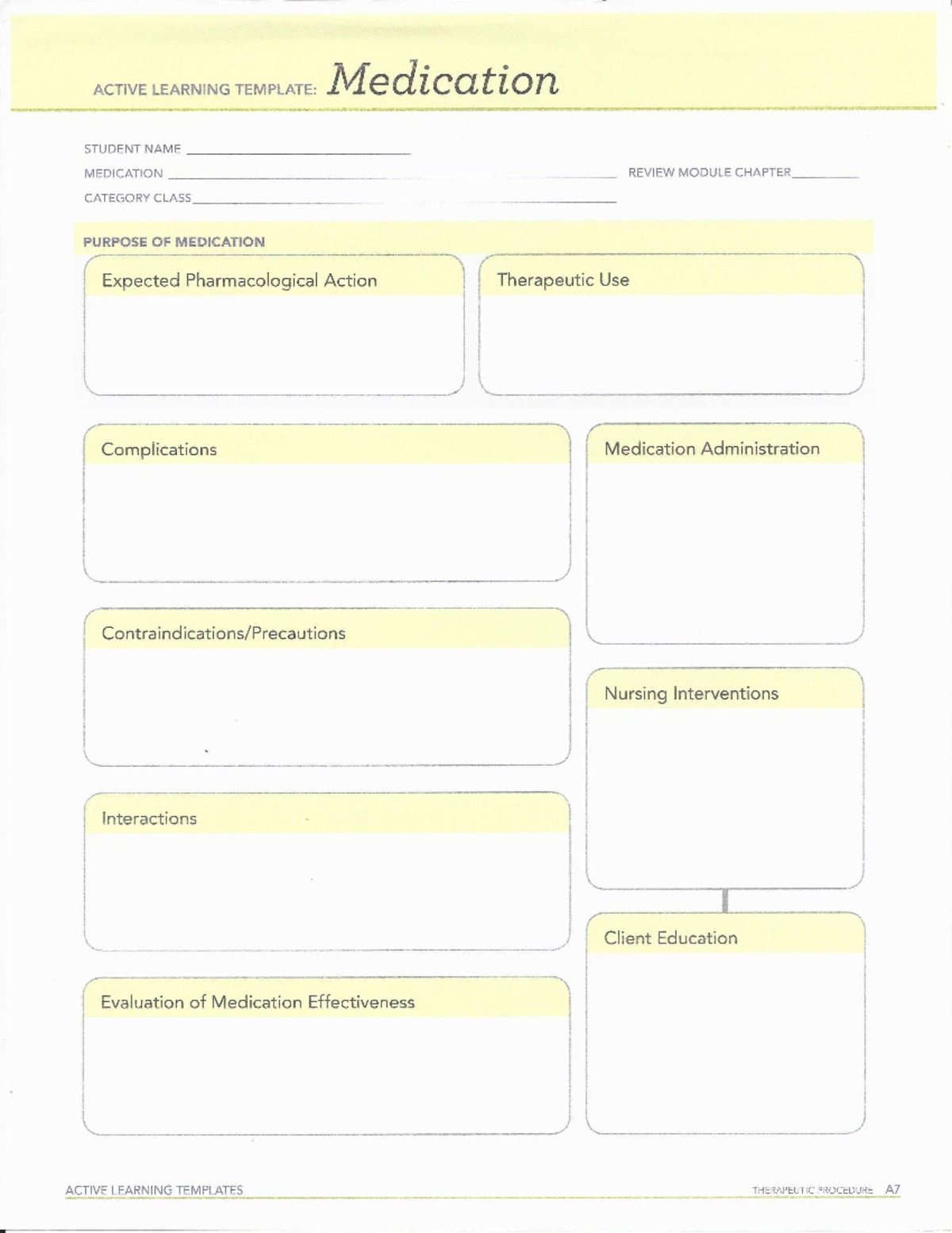 Printable Pdf Ati Medication Template Free Printable