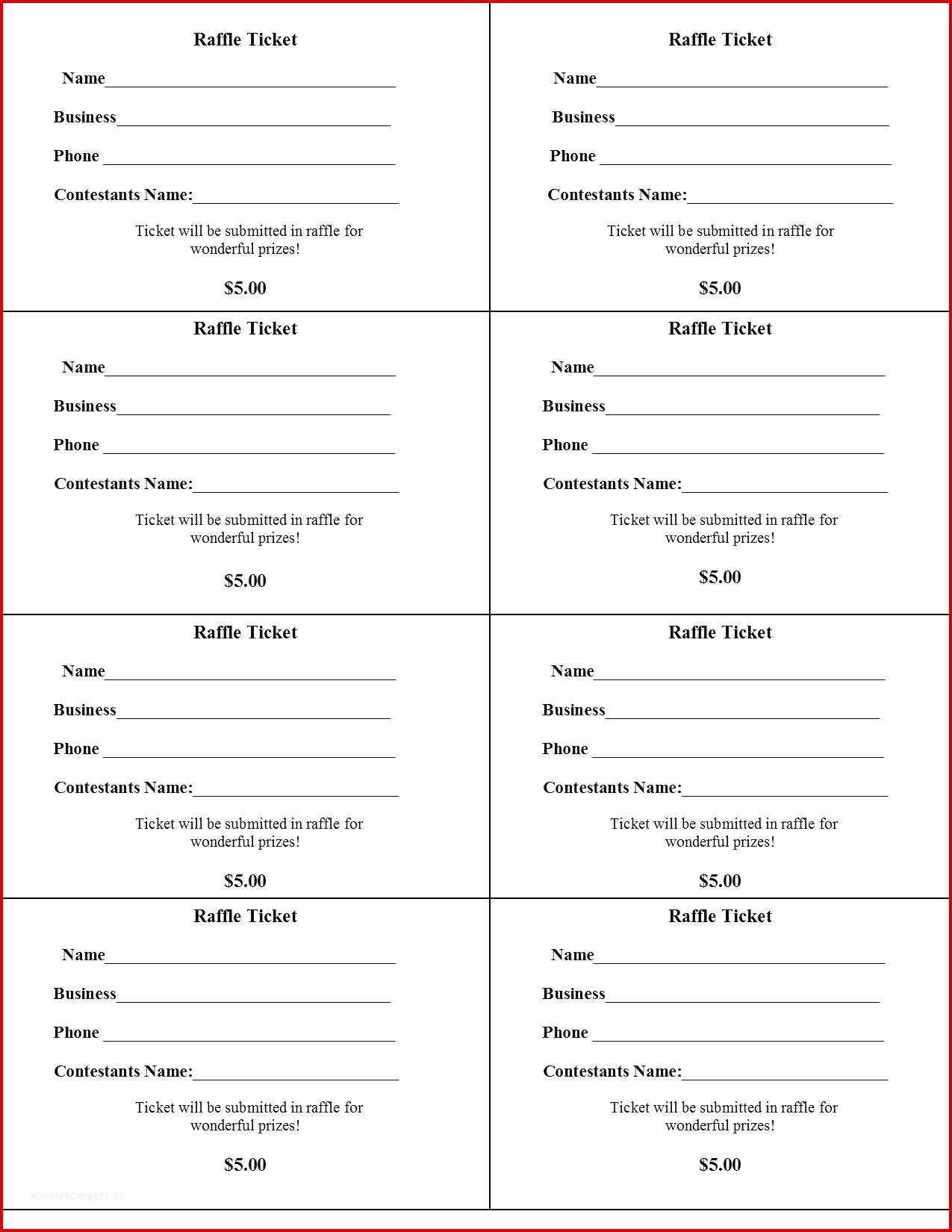 Printable Raffle Entry Form Printable Forms Free Online