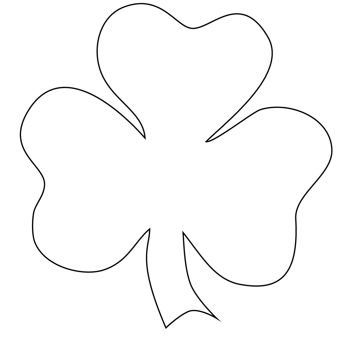 Printable Shamrock Template Printable Word Searches