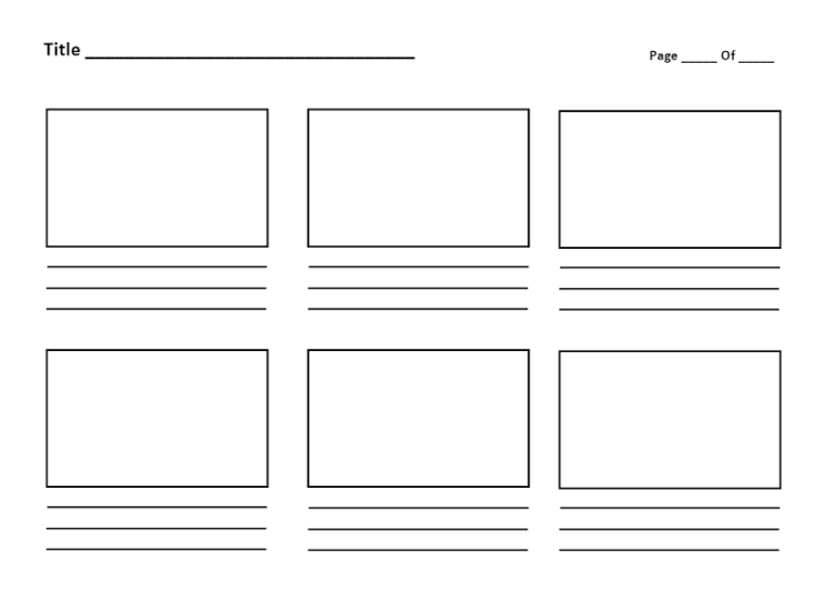 Printable Storyboard Template Free