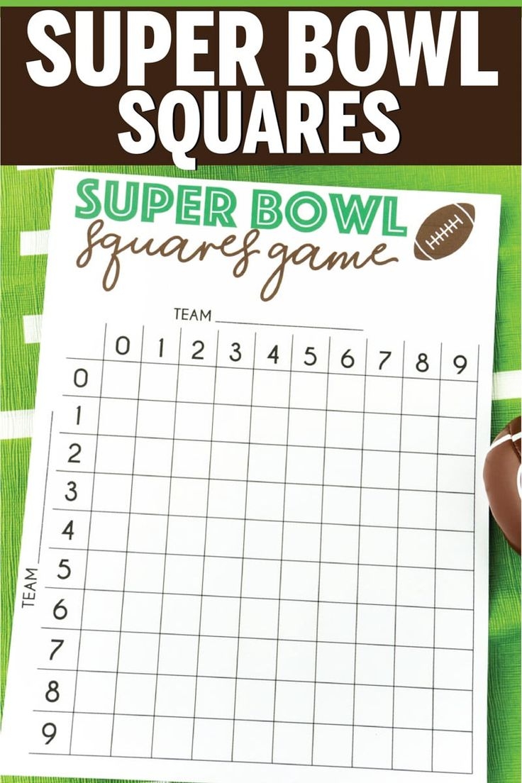 Printable Super Bowl Square Template Smart Template Maker