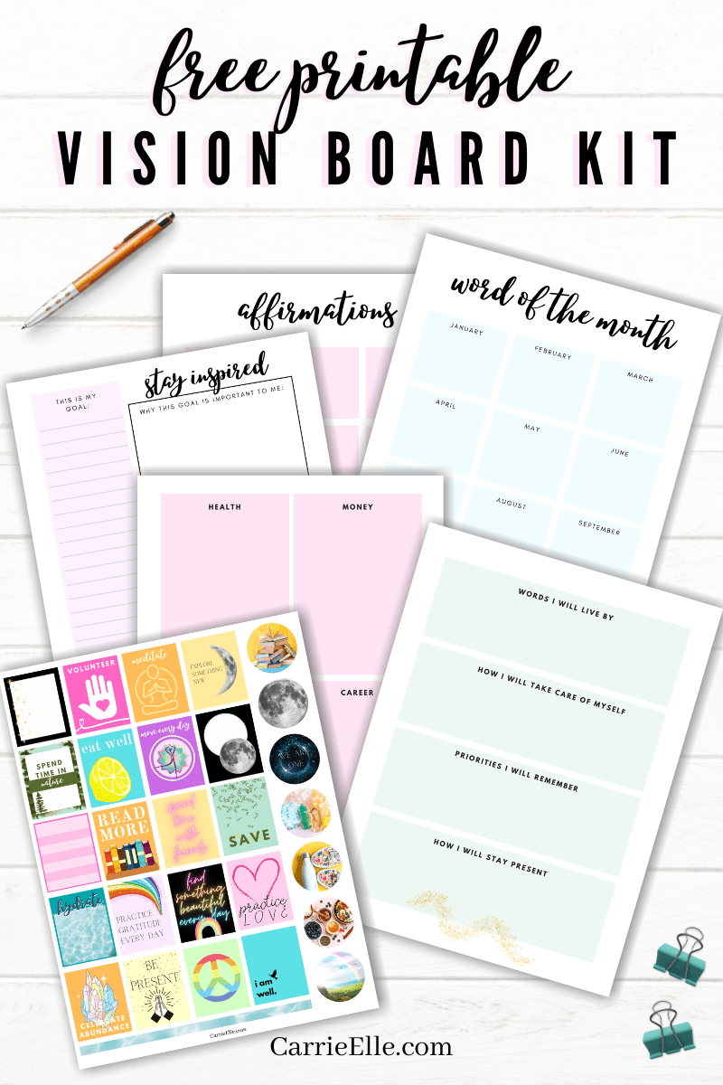Printable Vision Board Template