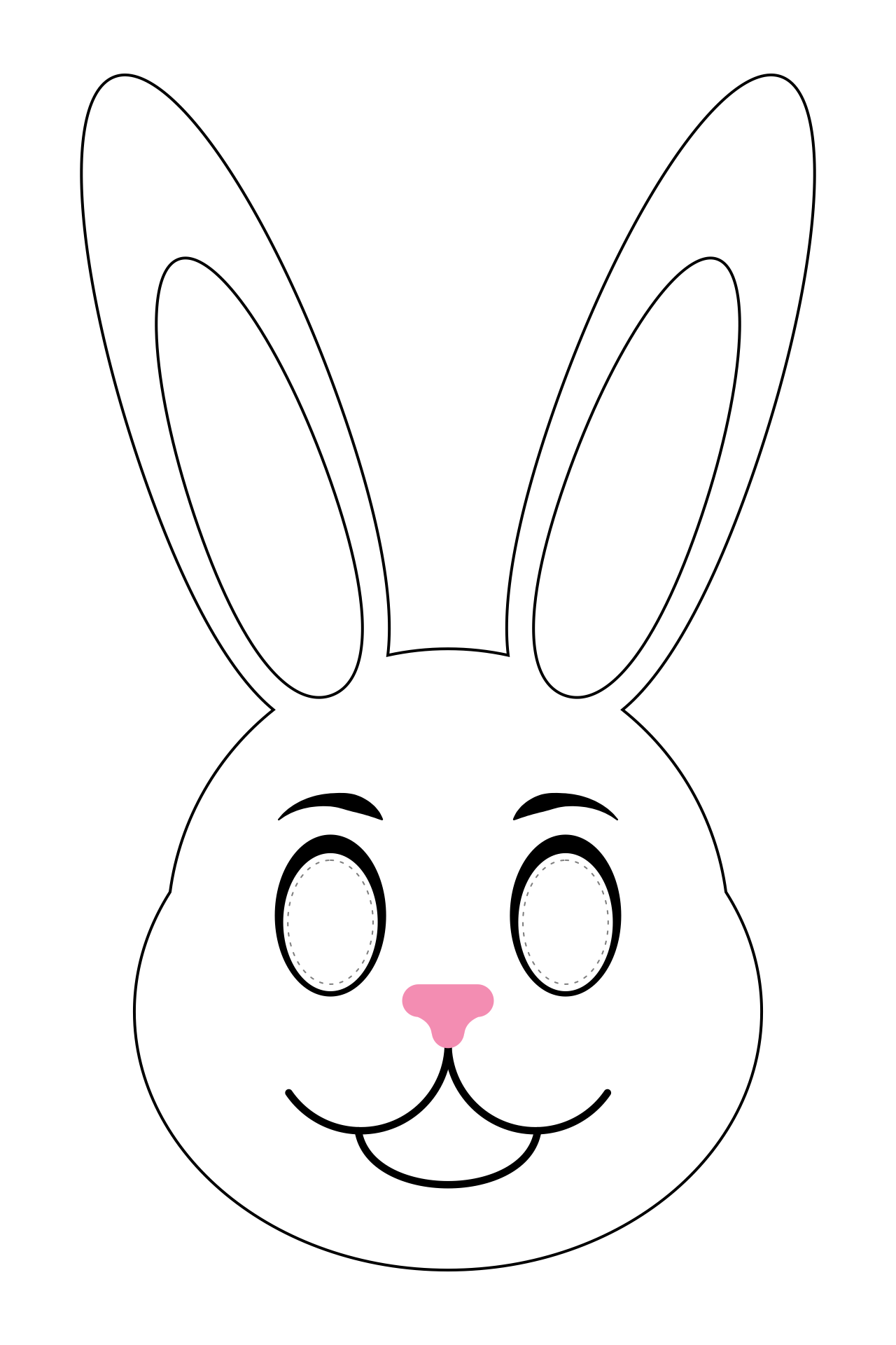 Rabbit Mask Printable Pdf Printable Free Templates