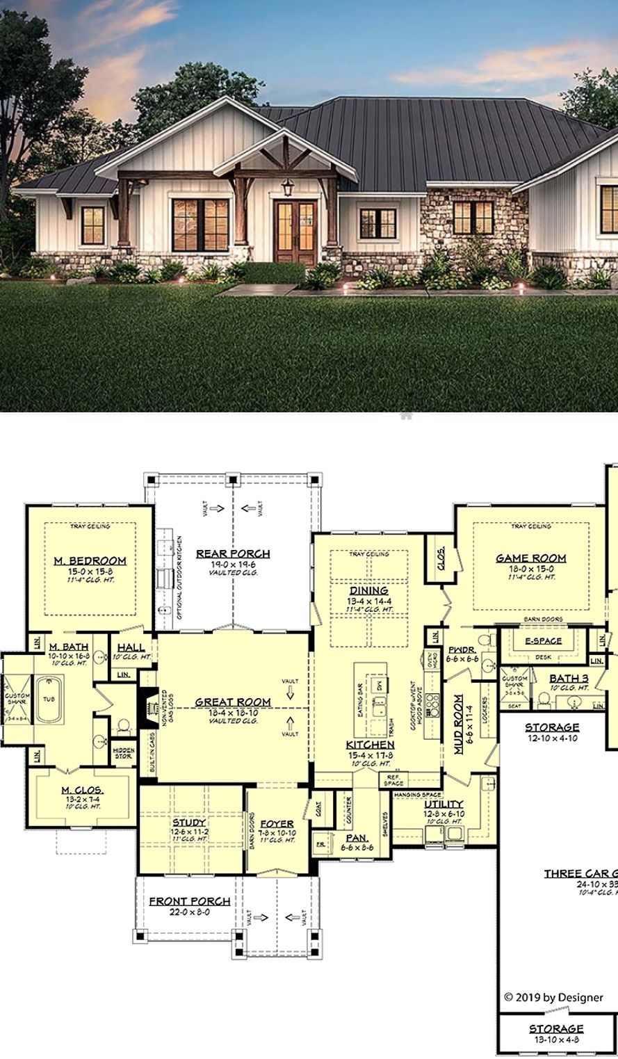 Ranch Style House Plan With 4 Bed 4 Bath 3 Car Garage Ranch Style Ranch Style House Plan With 4 Bed 4 Bath 3 Car Garage Ranch Style