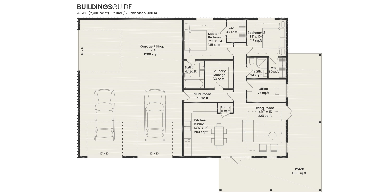 Rustic Shop House 2 Bedroom Rancher With Workshop