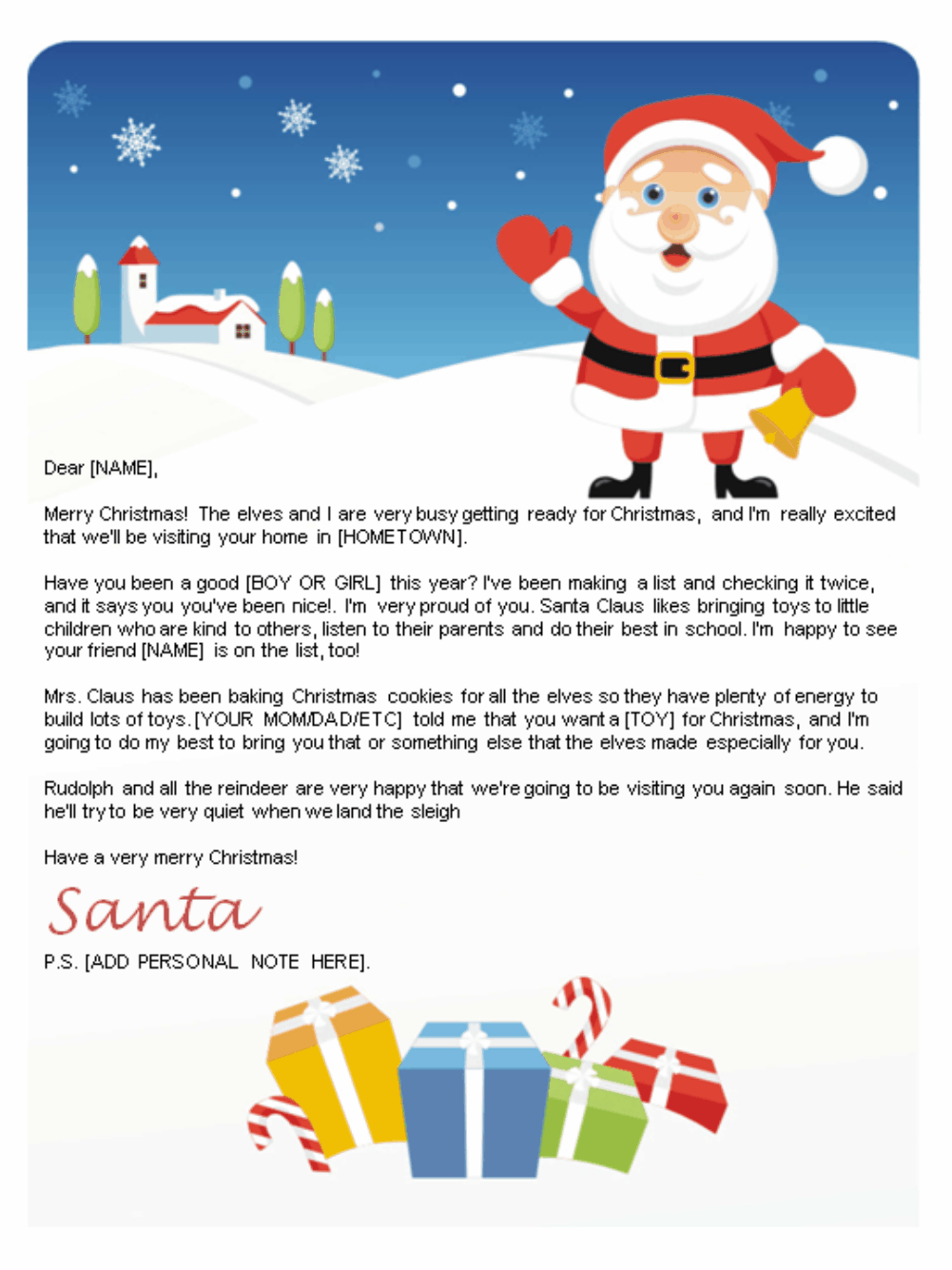 Santa Letters To Print At Home Christmas Letter Template Free Santa Santa Letters To Print At Home Christmas Letter Template Free Santa