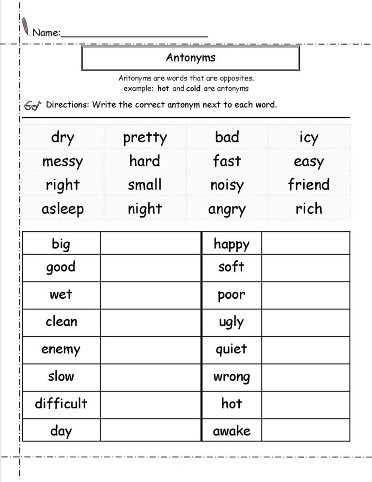 Second Grade Worksheets Learning Printable