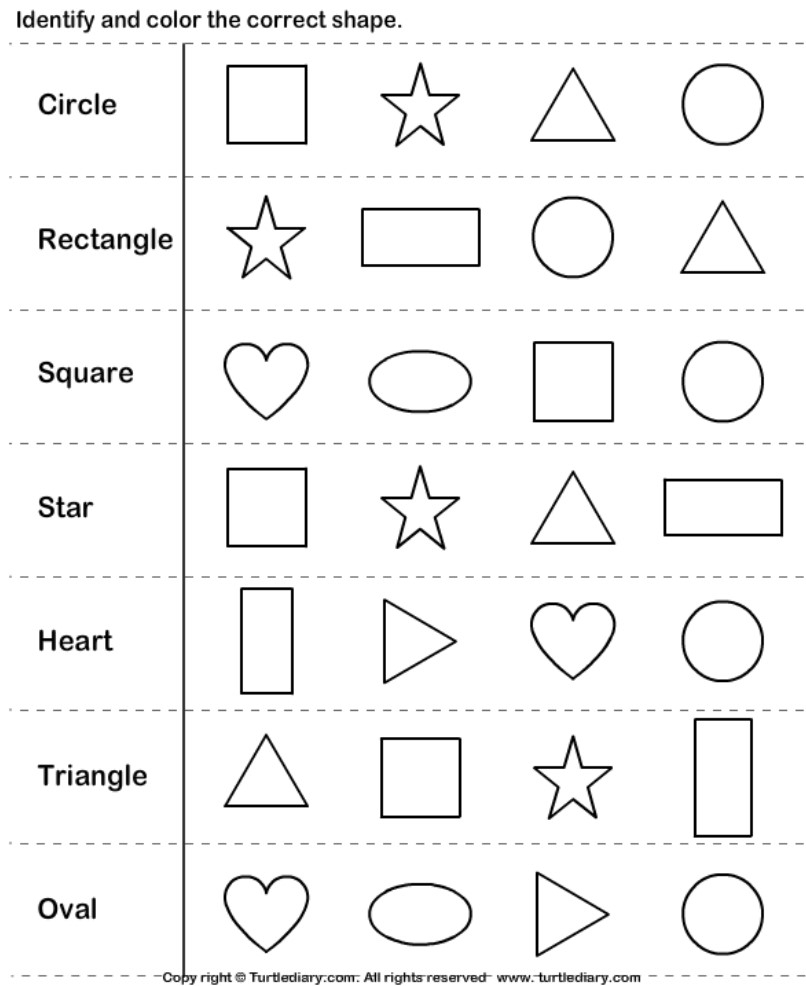 Shapes For Kindergarten Worksheets Free Printable Kindergarten Worksheets