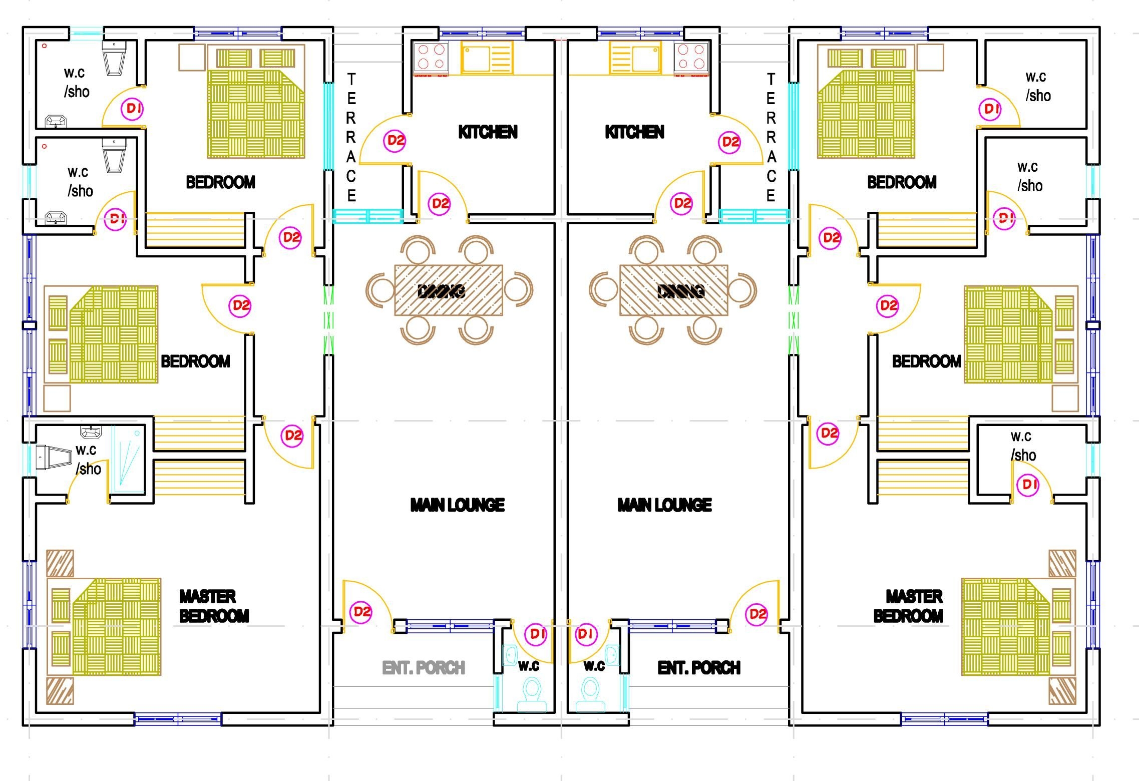 Simple 2 Bedroom Semi Detached House Plans Www stkittsvilla