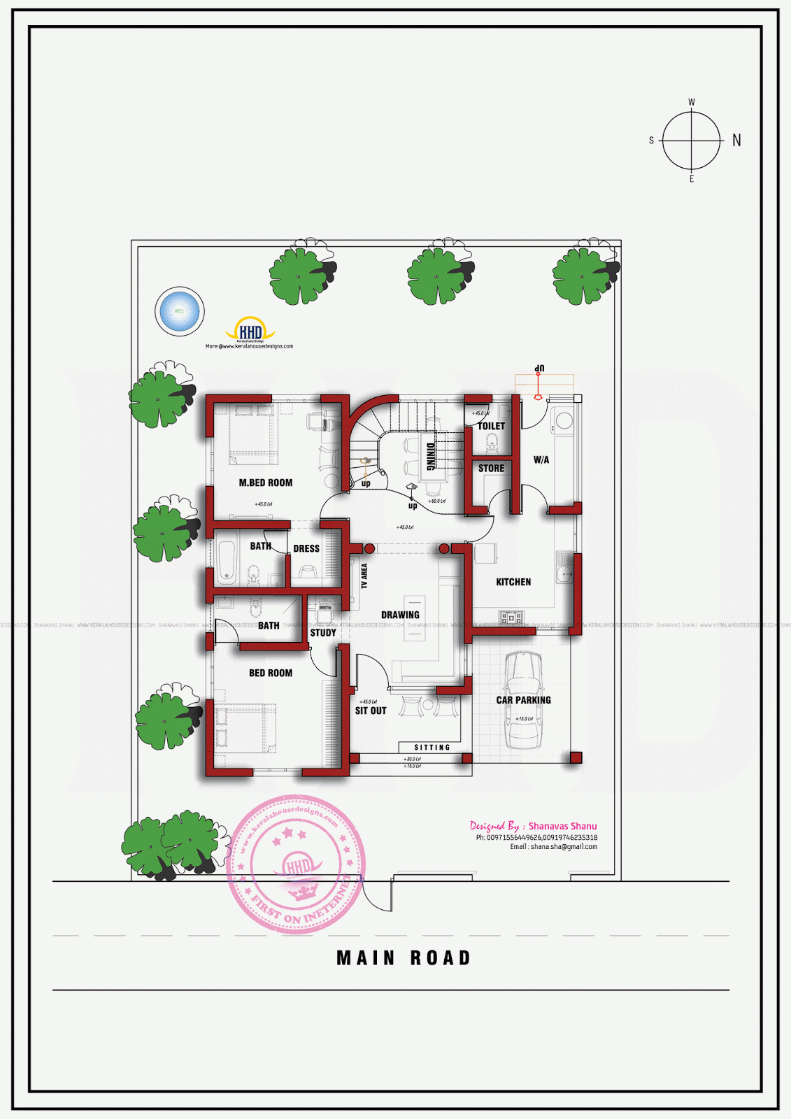 Single Floor Home Plan In 1400 Square Feet Indian House Plans
