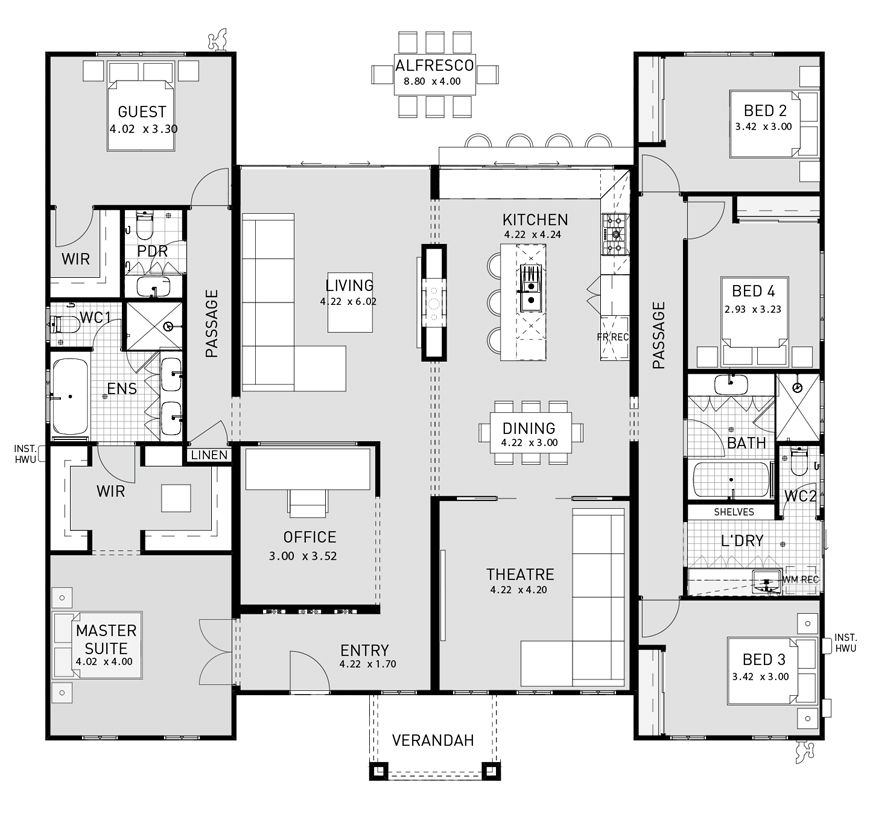 Six Bedroom House Plans Apartment Layout