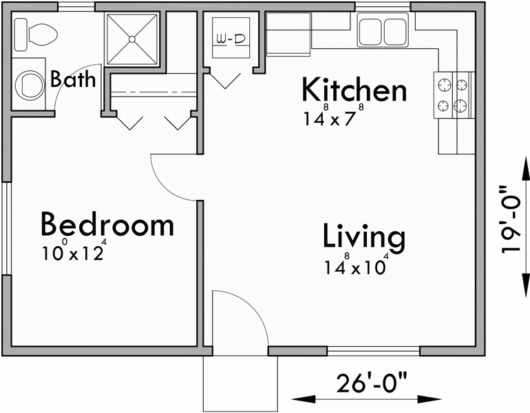 Small House Plans Studio One Bedroom 1 Small House Plans Studio One Bedroom 1