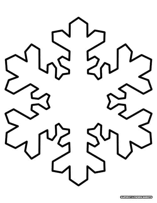 Snowflake Outline Printable