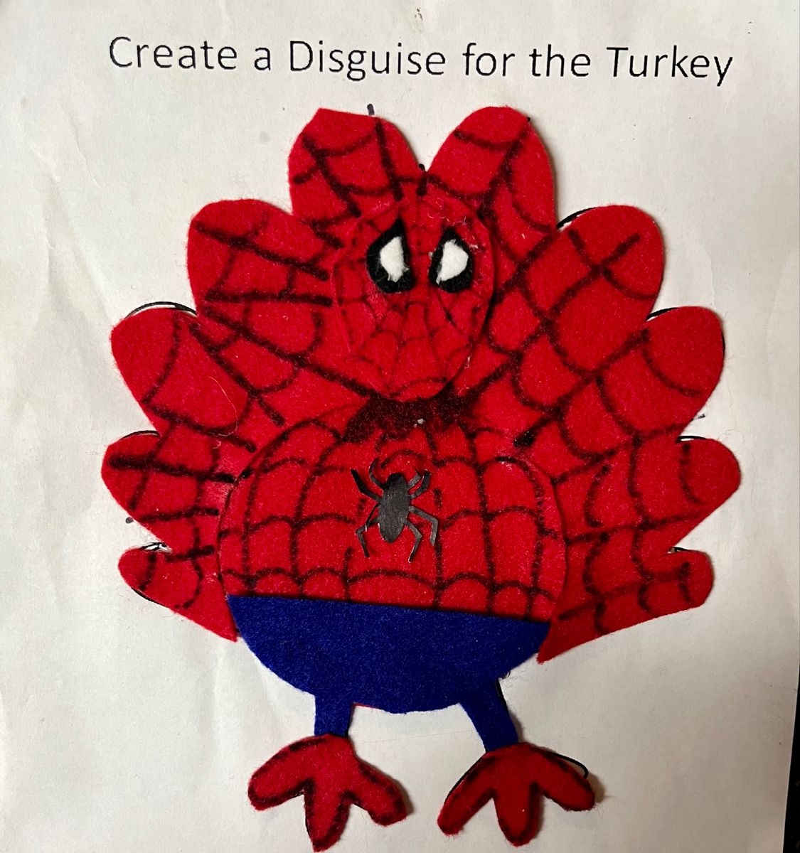 Spiderman Turkey Disguise Template Best Templates Resources