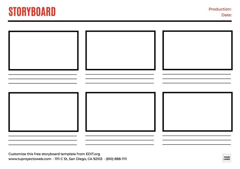 Storyboard Printable Template Printable Free Templates