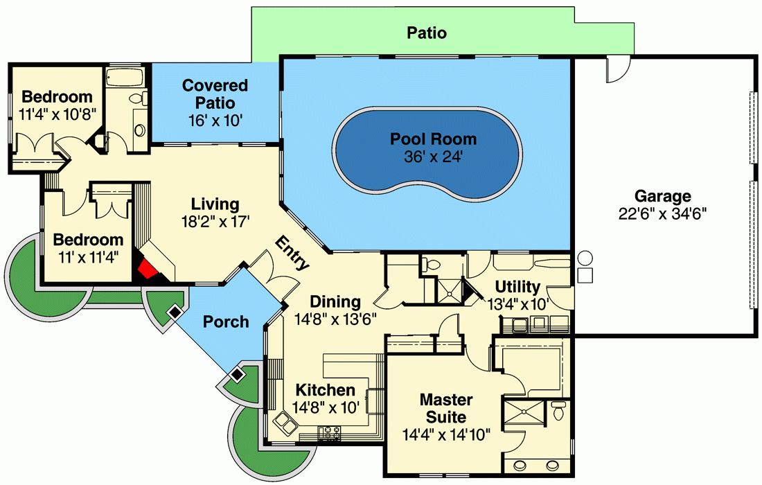Striking Home Plan With Indoor Pool 72402DA Architectural Designs Striking Home Plan With Indoor Pool 72402DA Architectural Designs