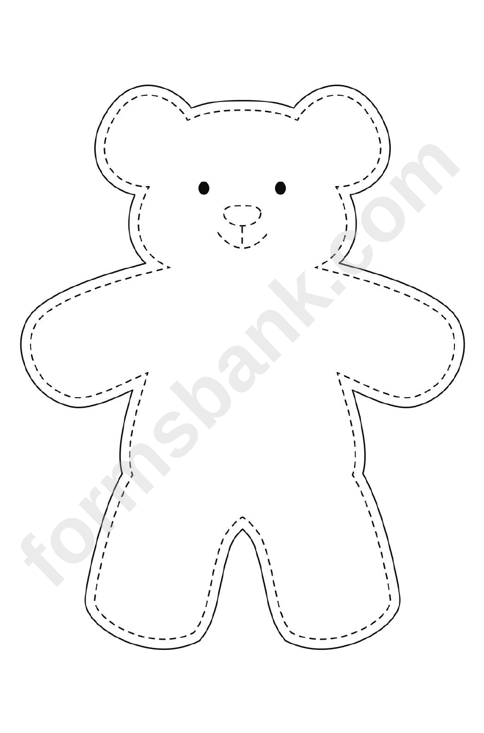 Teddy Bear Cut Out Template