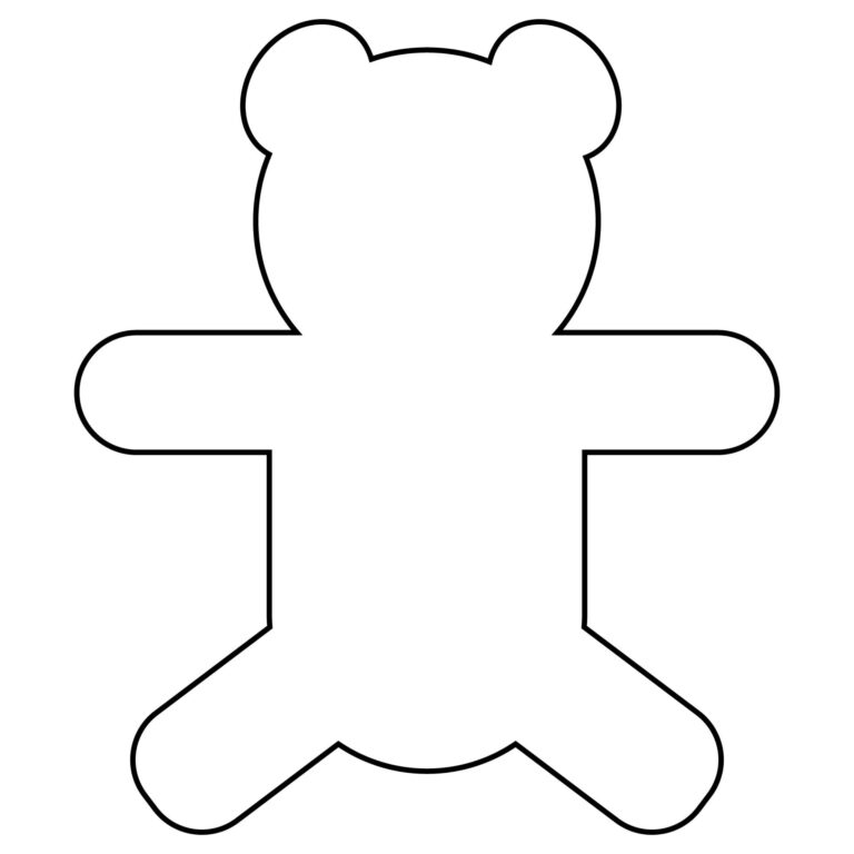 Teddy Bear Printable Template Free Printable