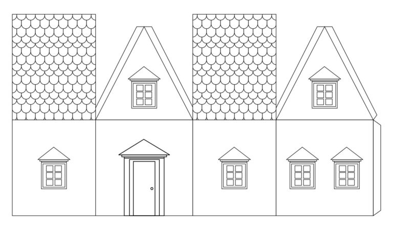 Template Paper House Content Calendar Template
