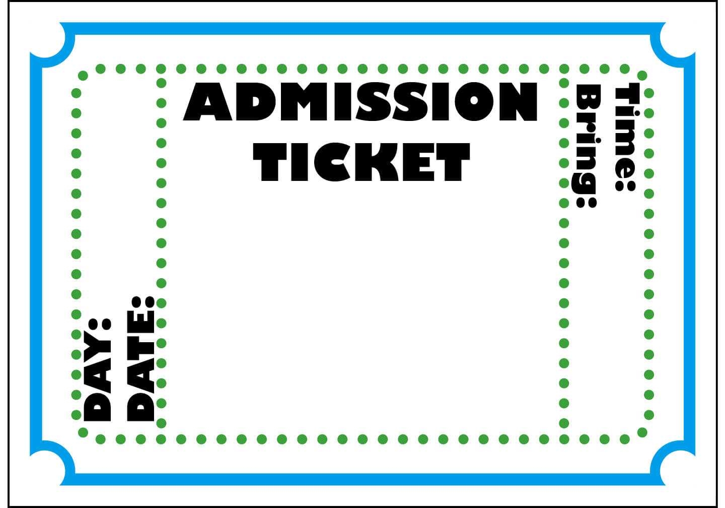 Ticket Template Printable