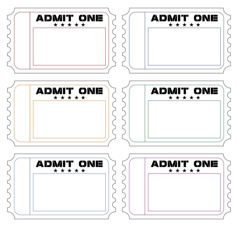 Ticket Template Printable