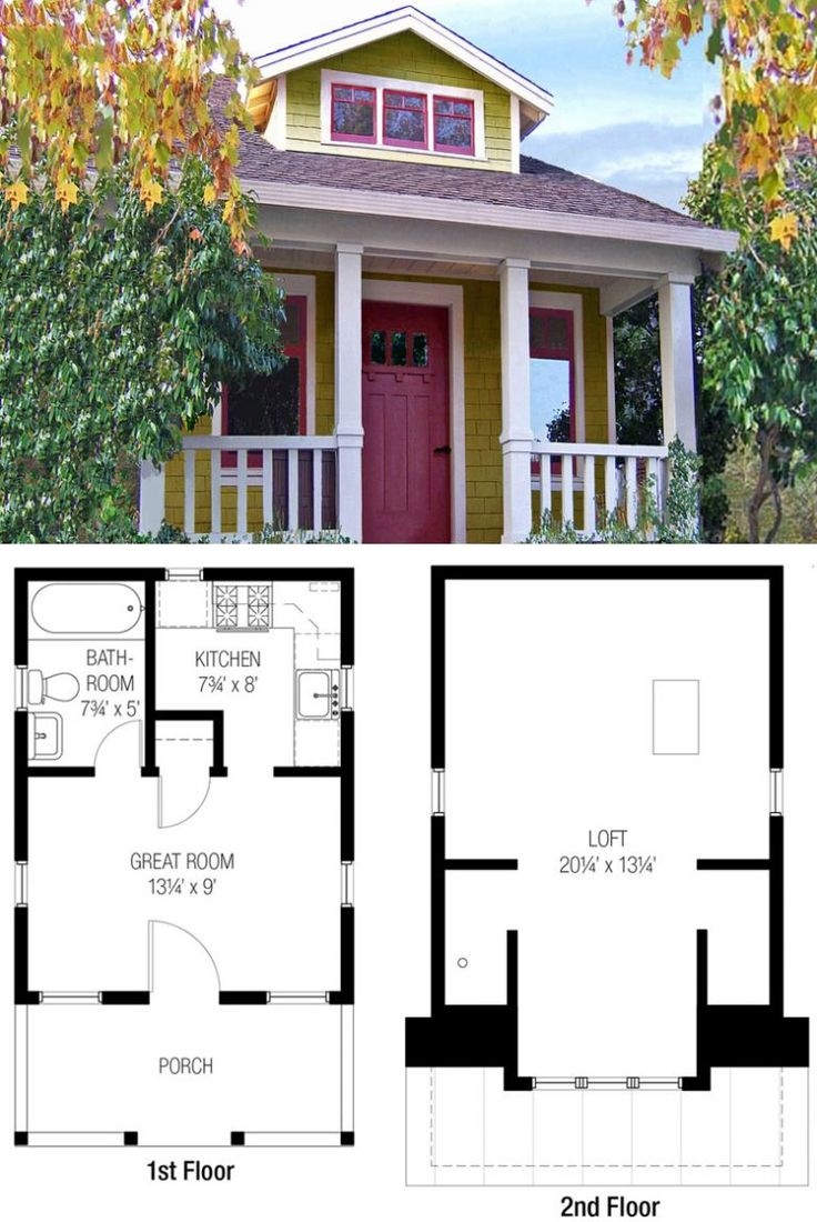 Tiny Bungalow Tiny House Floor Plan For Building Your Dream Home 