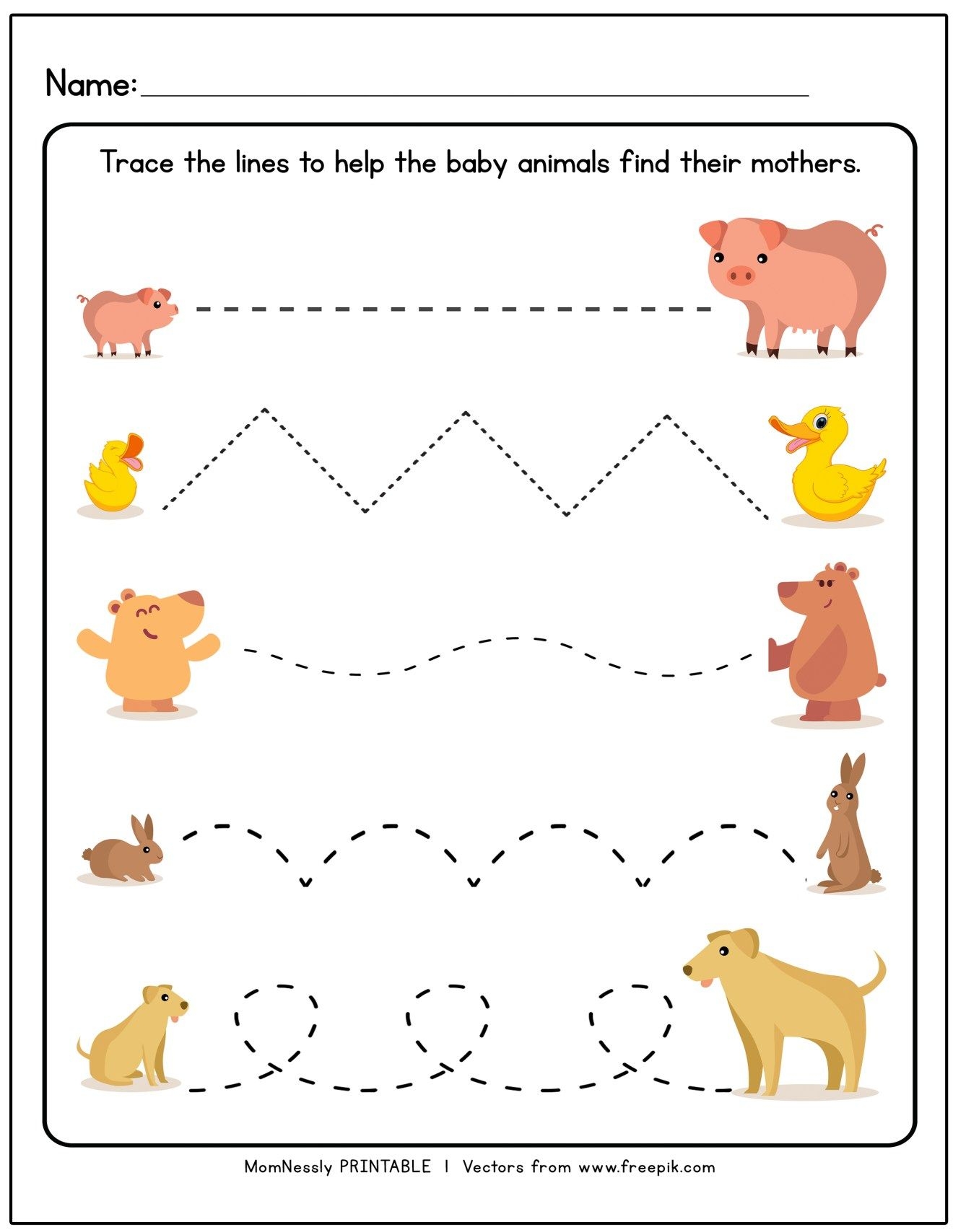 Tracing Lines Activity For Kindergarten