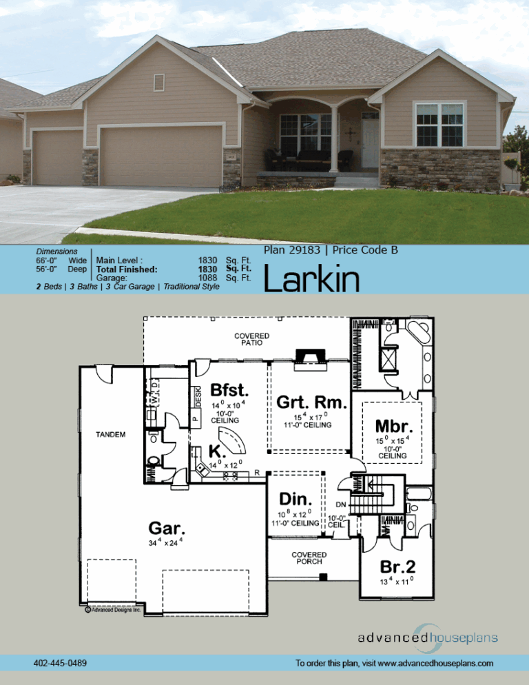 Traditional One Story House Plans House Plans
