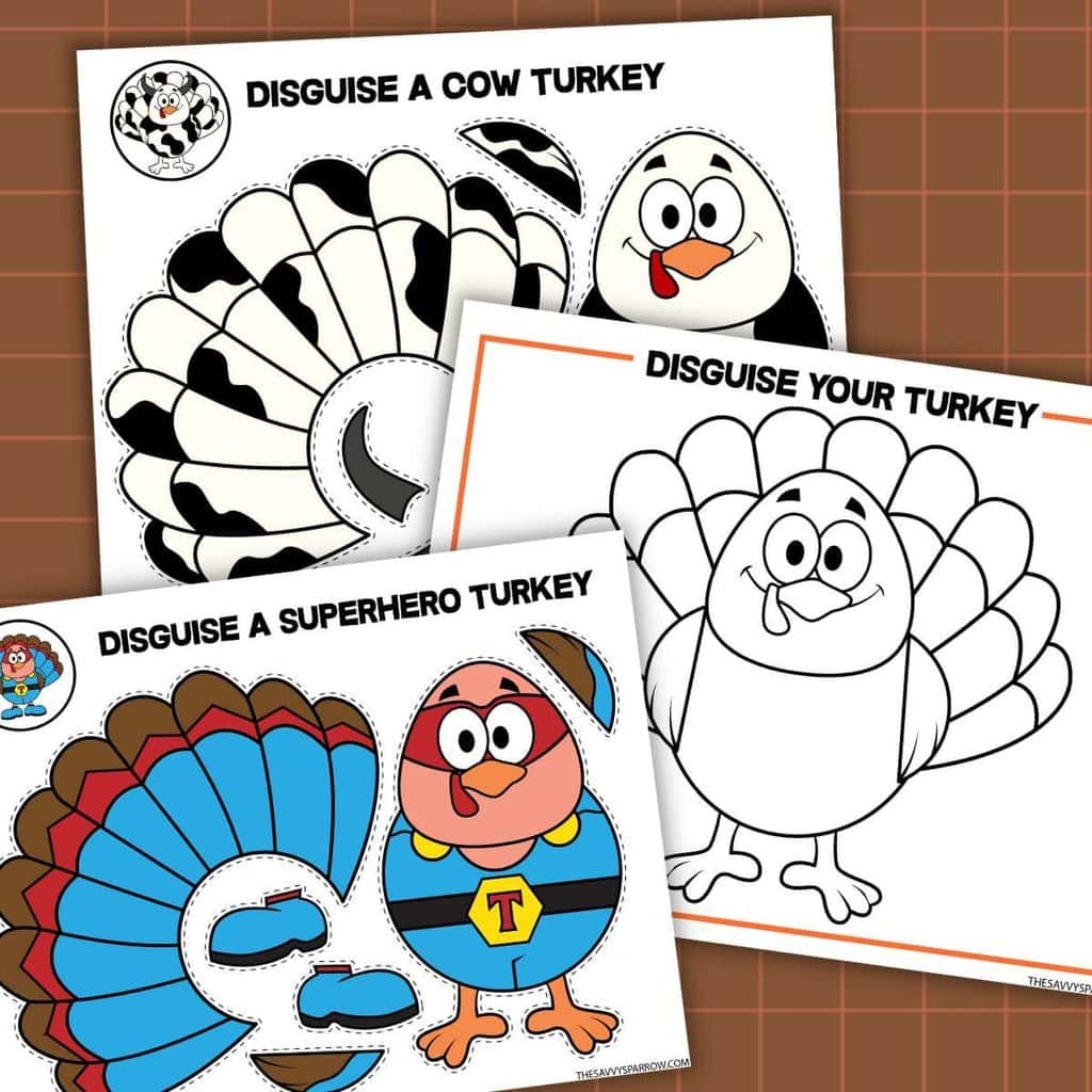 Turkey Disguise Template Printable