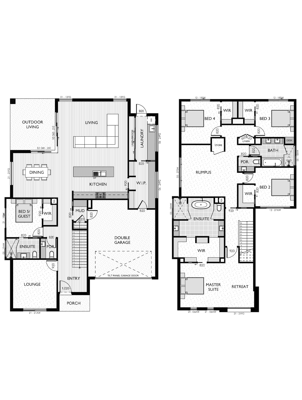 Two Storey Home Floor Plans Virtue Homes Award Winning Builders