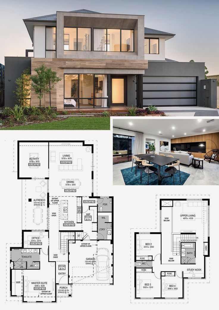 Two Storey Residential House Floor Plan With Elevation Two Storey House Two Storey Residential House Floor Plan With Elevation Two Storey House