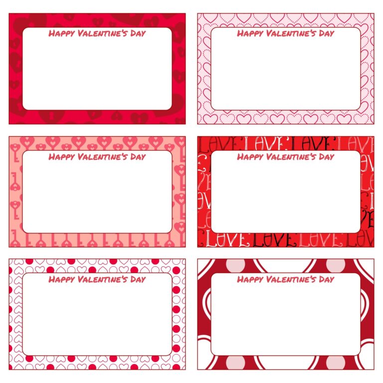 Valentine 39 s Gift Tags Template 10 Free PDF Printables Printablee