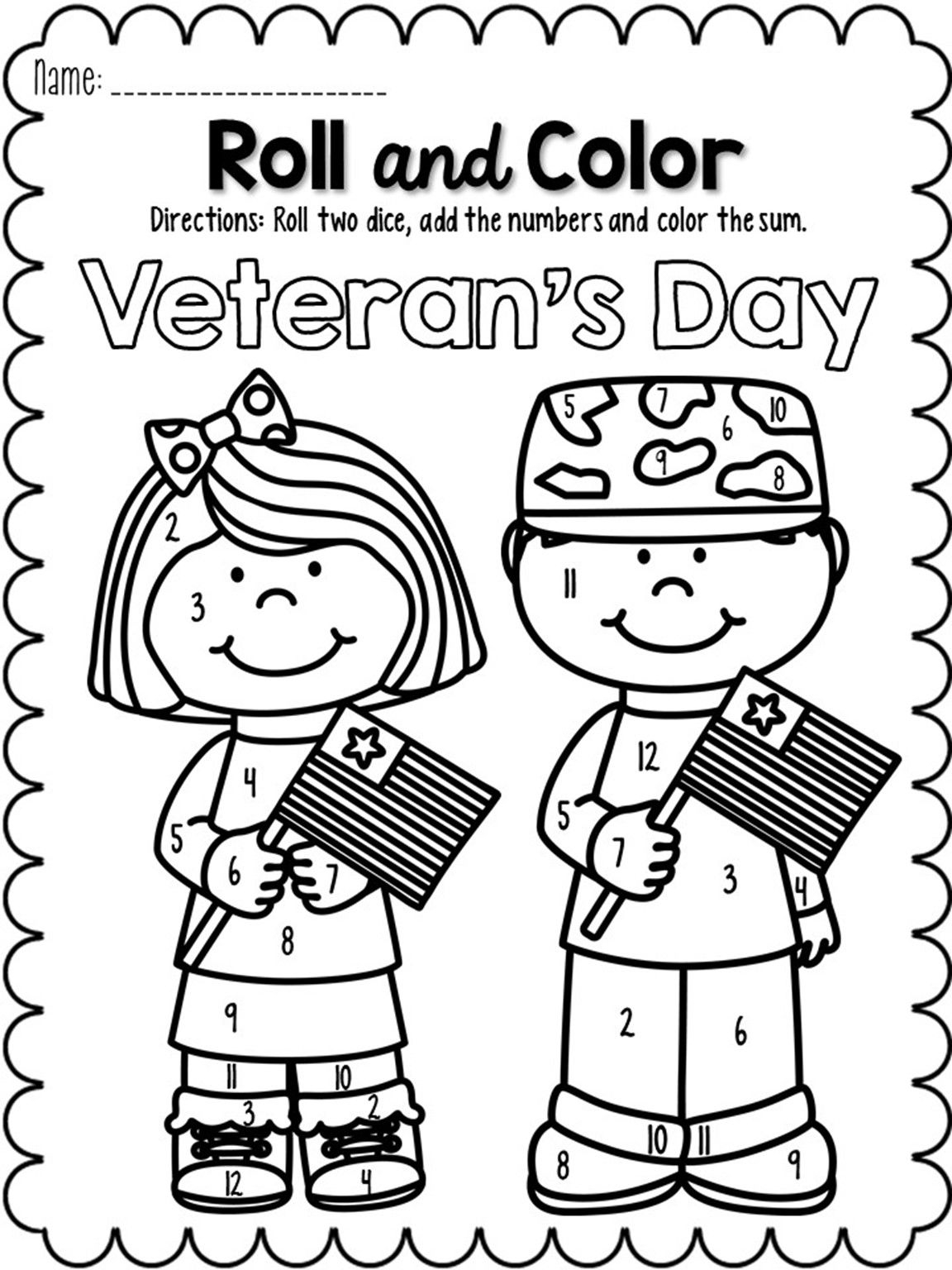 Veterans Day Free Printable Worksheets