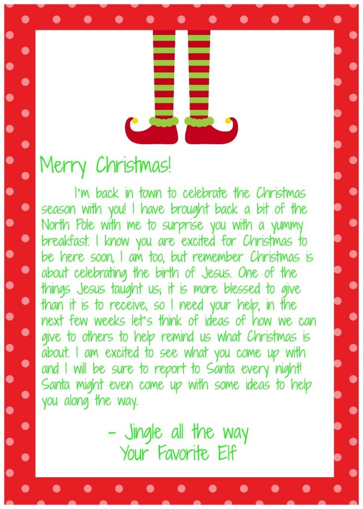 We 39 re Back Elf Letter Printable