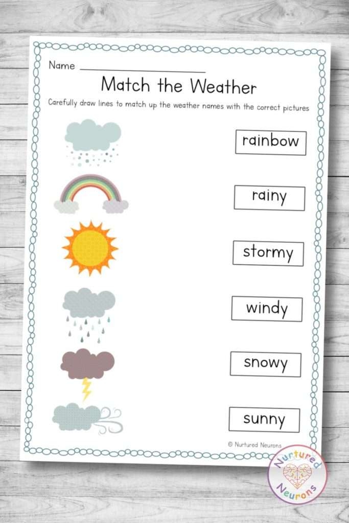 Weather Printables For Kindergarten