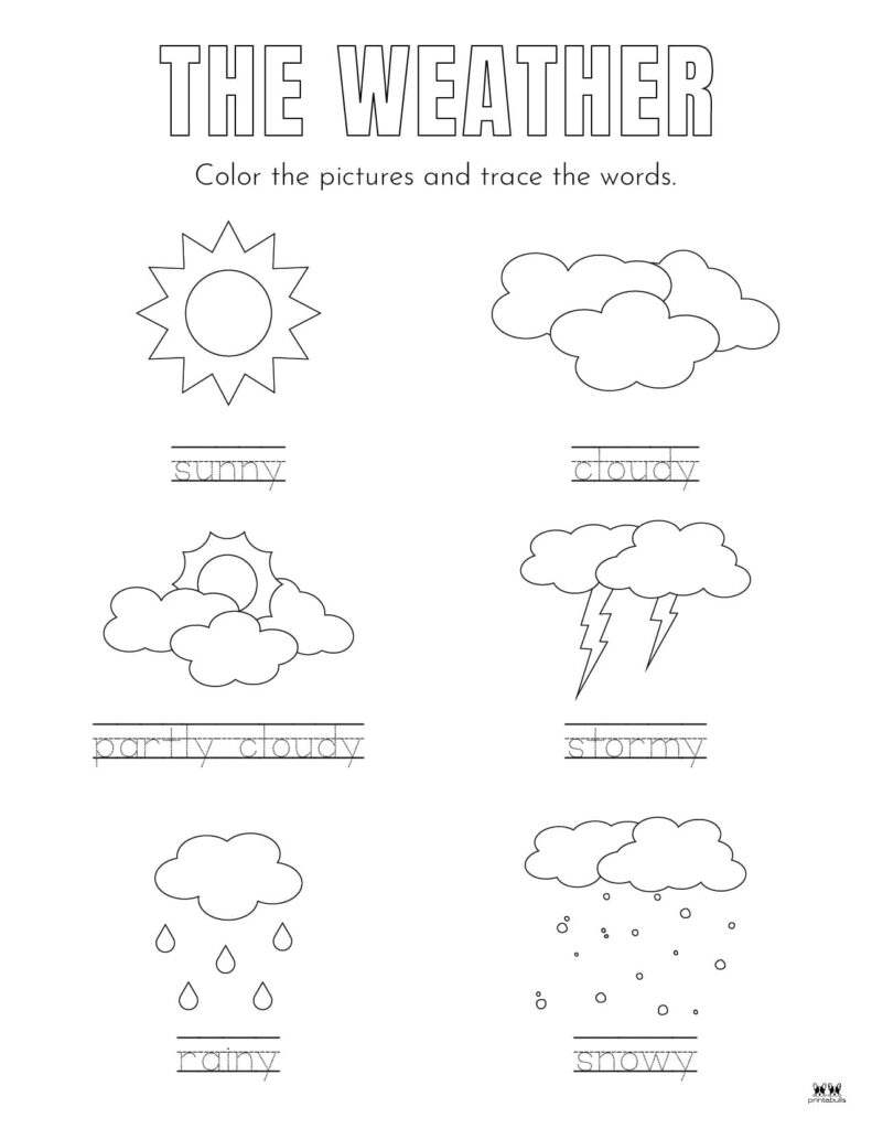 Weather Worksheets For Kindergarten Free Printable Kindergartener 
