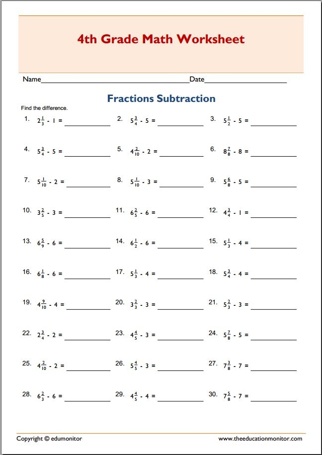 Worksheet For Fourth Graders Worksheet For Fourth Graders